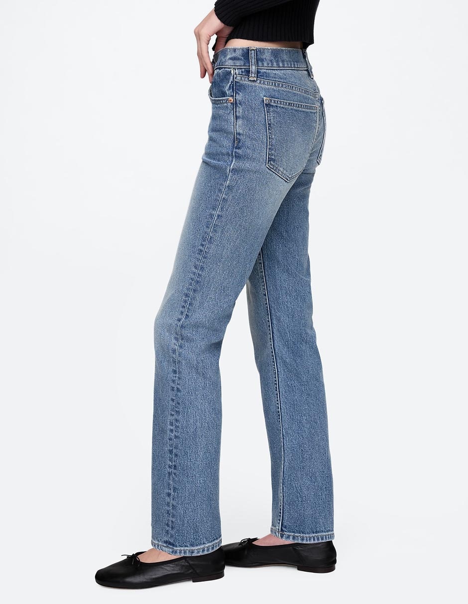 Jeans slim corte cadera para mujer 3