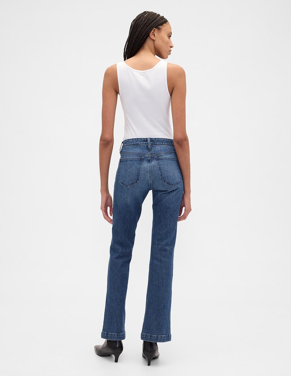 Jeans boot corte cintura para mujer 4