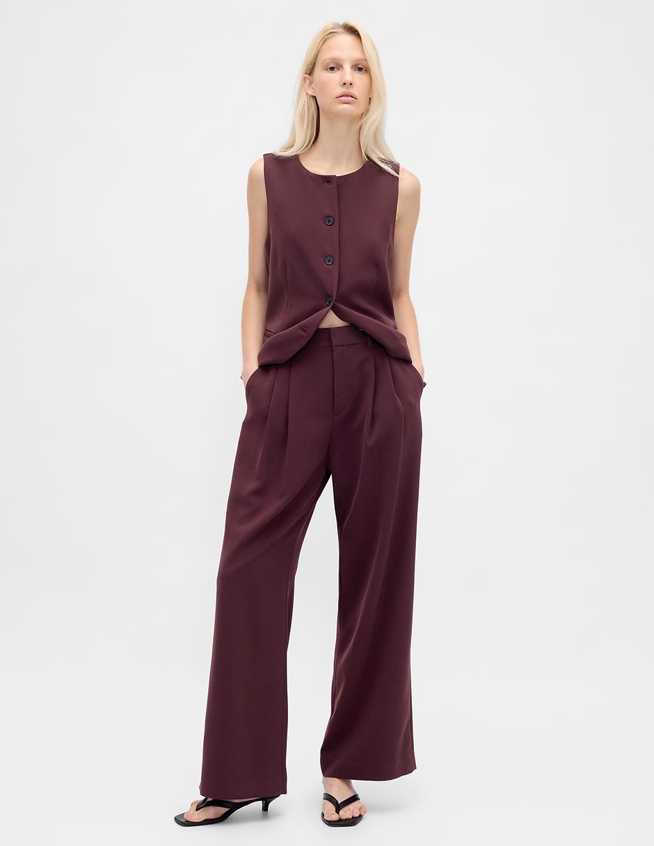 Pantalón de vestir wide leg para mujer 3