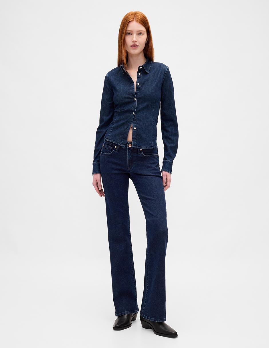 Jeans boot corte cadera para mujer Jeans boot corte cadera para mujer