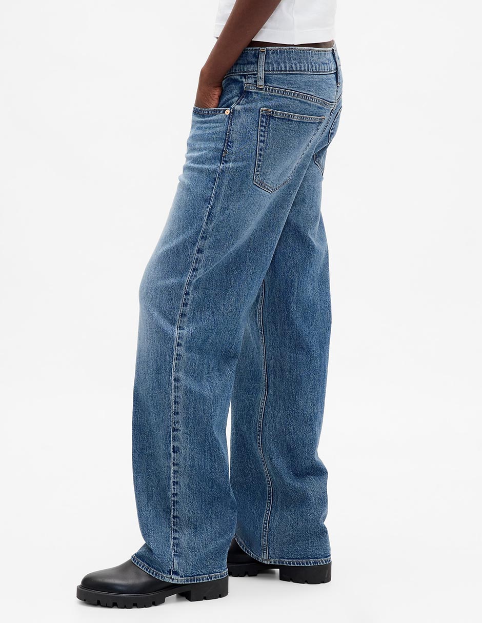Jeans wide leg corte cadera para mujer 3