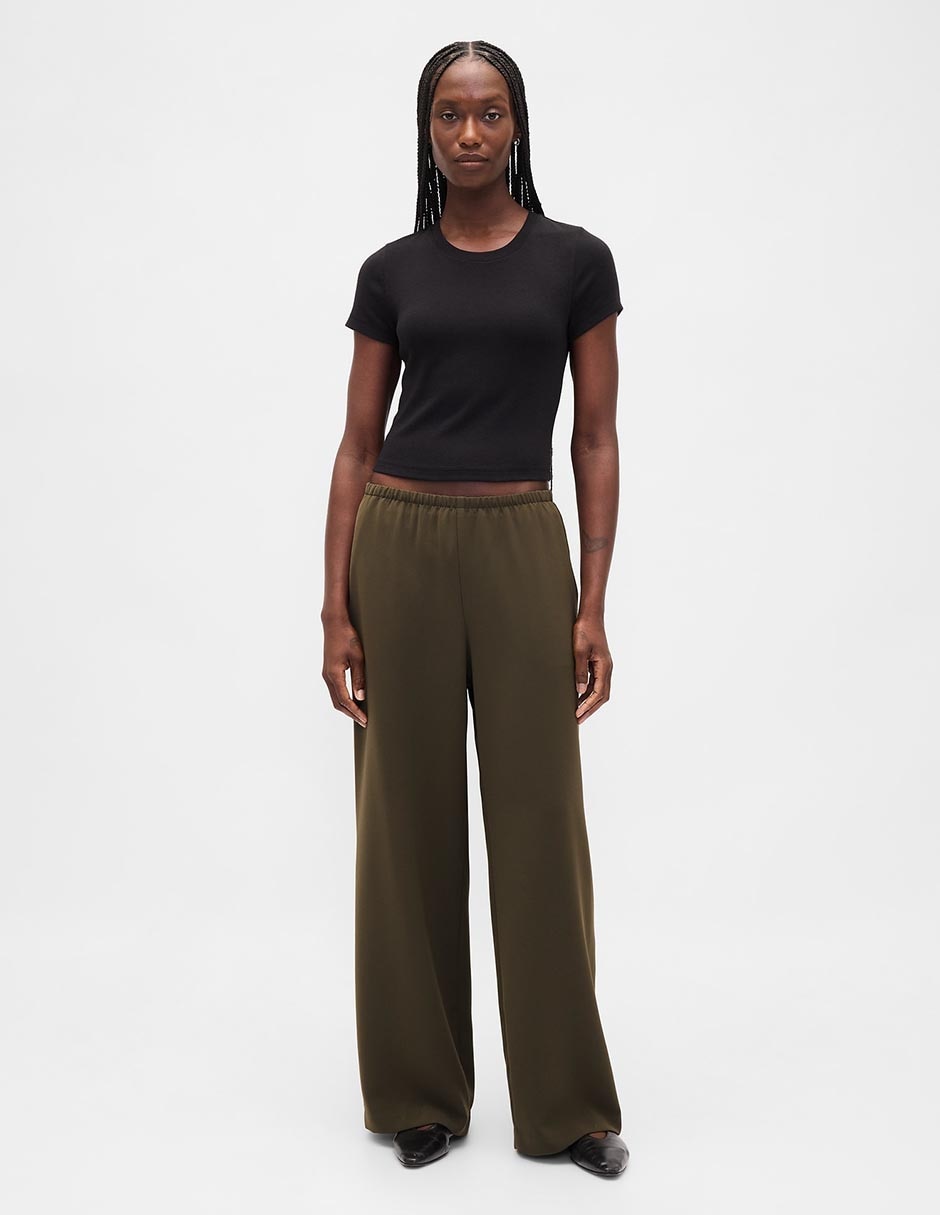Pantalón relaxed wide leg para mujer