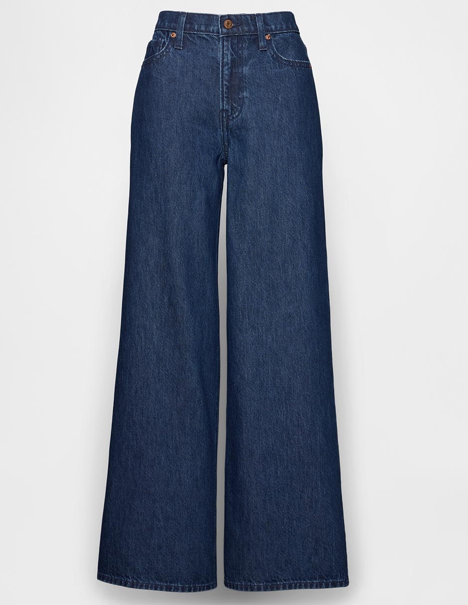 Jeans baggy corte cintura para mujer 1
