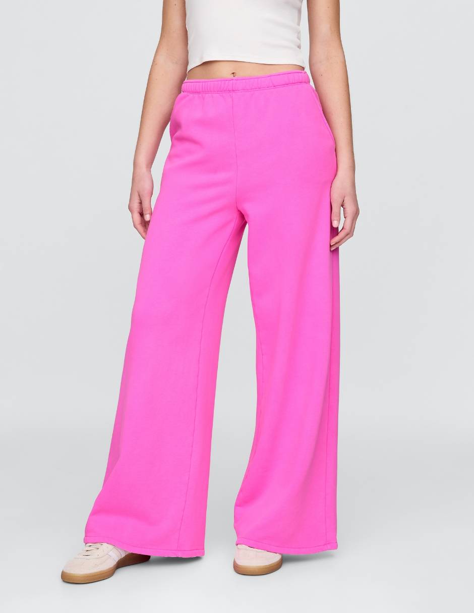 Pants amplio con elástico para mujer
