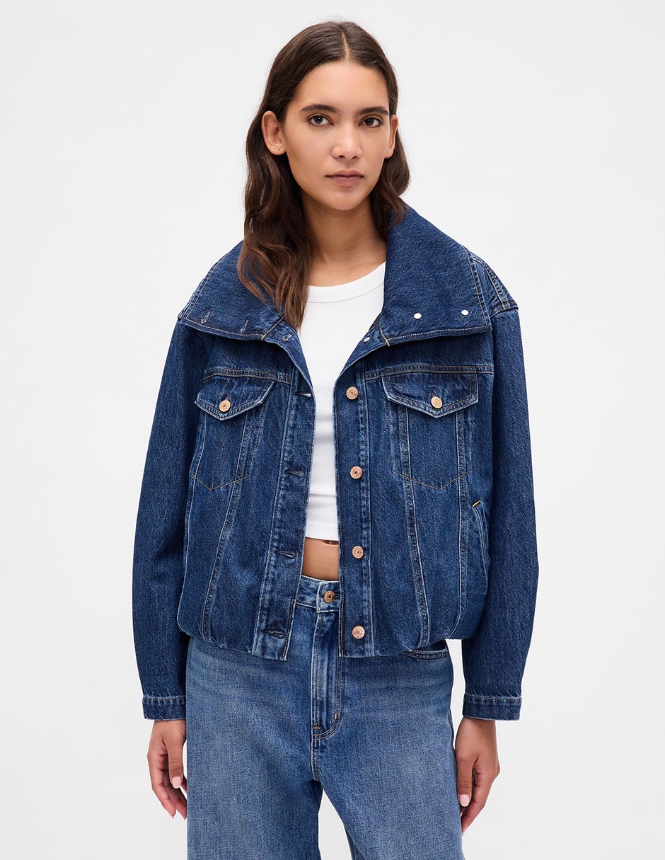 Chamarra denim de mezclilla para mujer GAP México