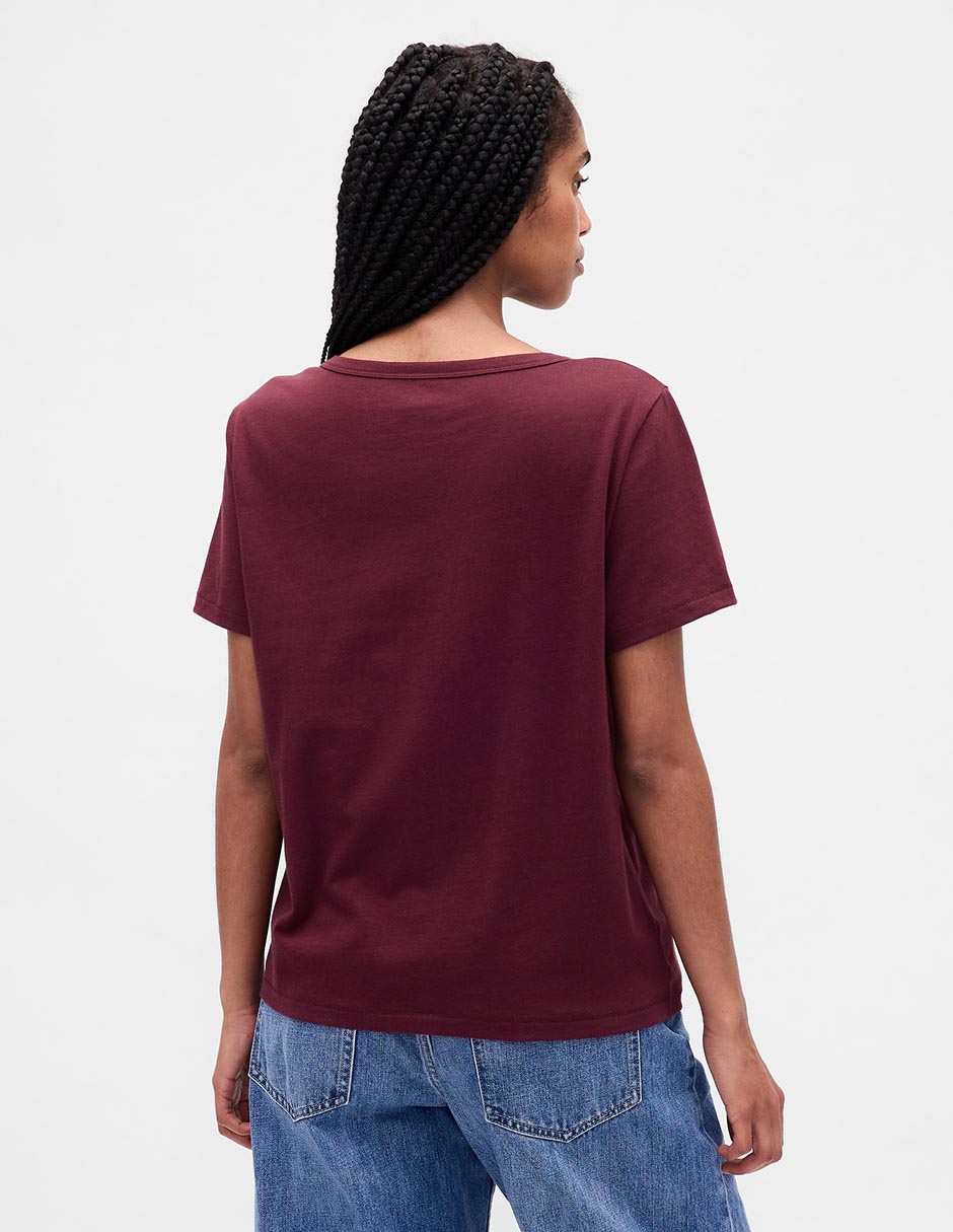 Playera manga corta Ultrasoft cuello V para mujer 2