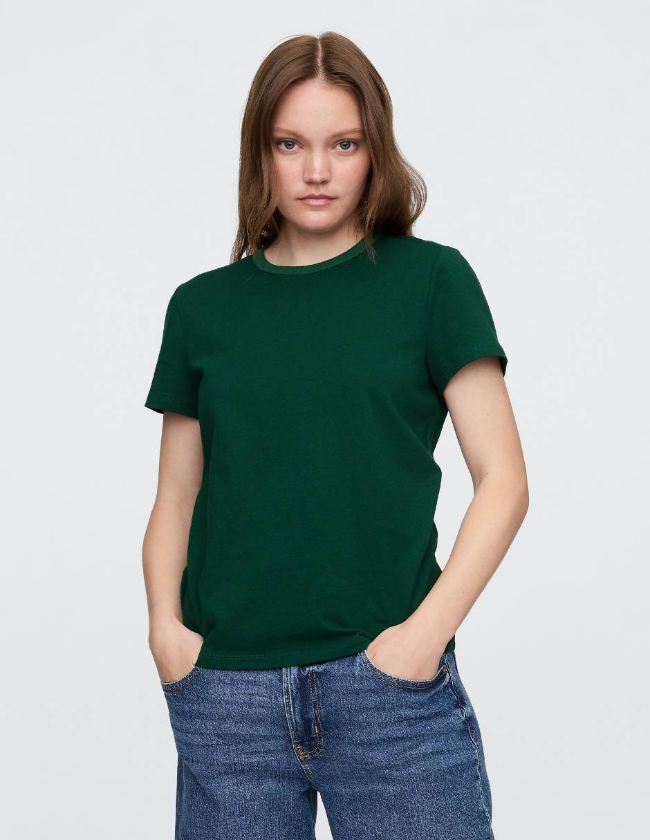 Playera manga corta cuello redondo para mujer Playera manga corta cuello redondo para mujer