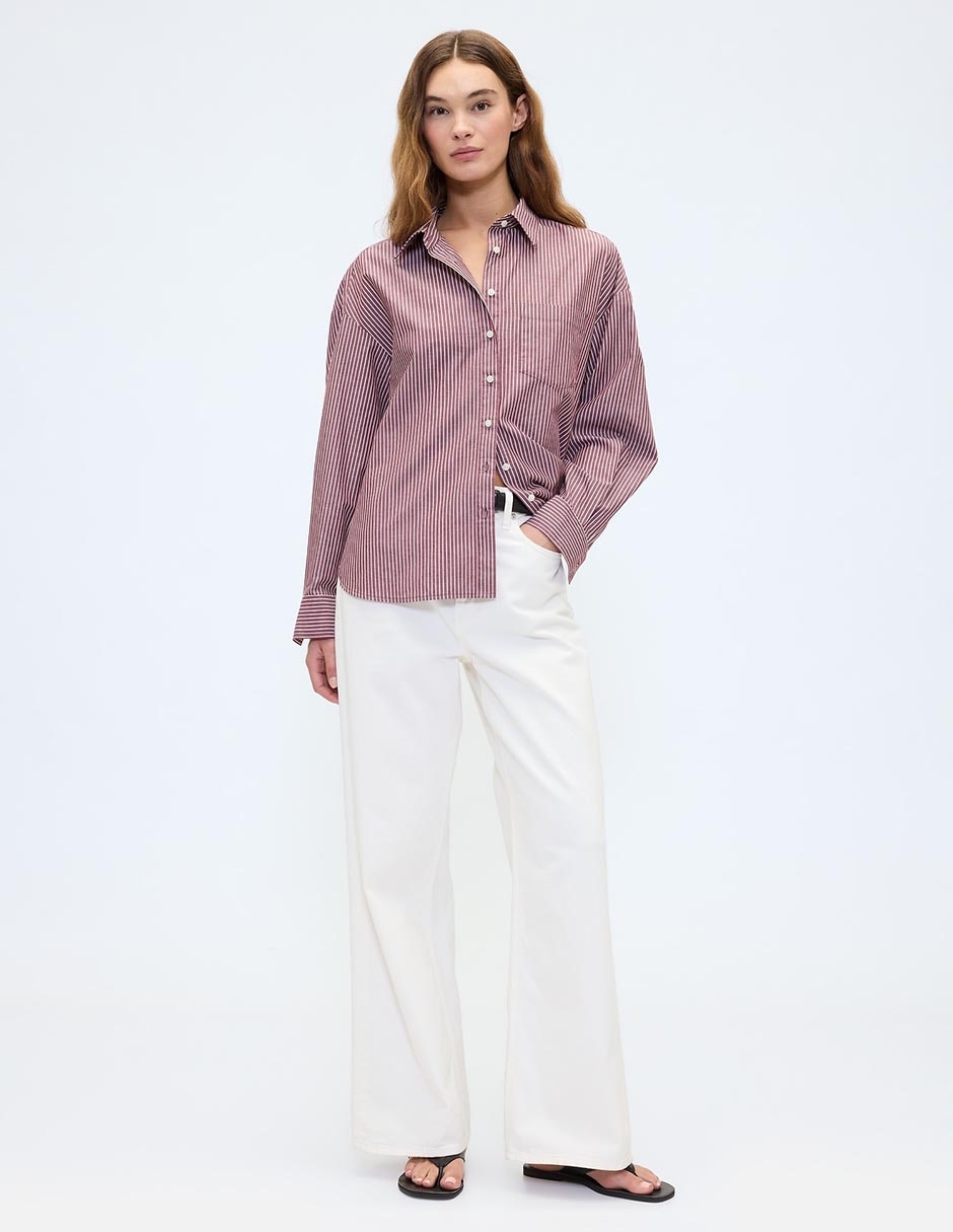 CAMISA GAP 781563 ALGODÓN CO, CH, ROJO