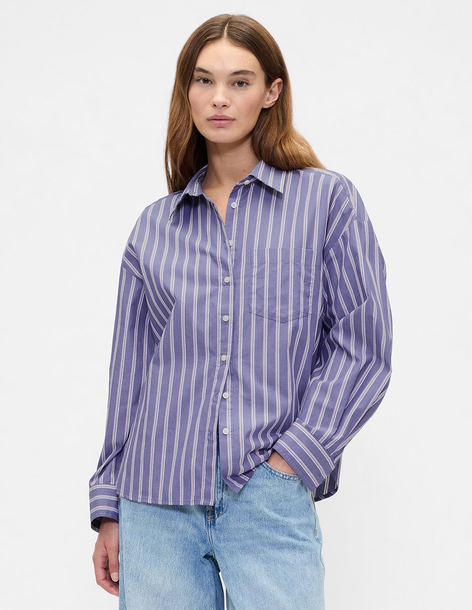 Camisa de algodón manga larga para mujer Camisa de algodón manga larga para mujer