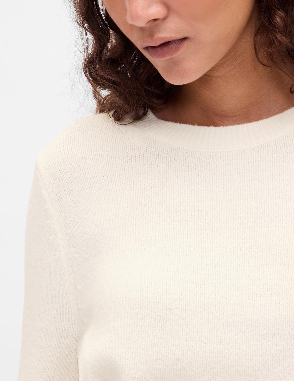Suéter cuello redondo para mujer 7