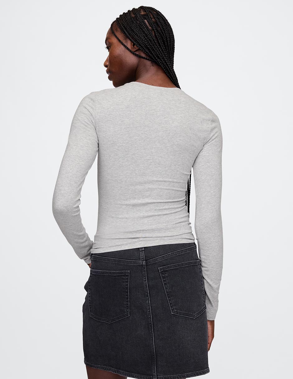 PLAYERA GAP 544344 LISO REG, XCH, GRIS