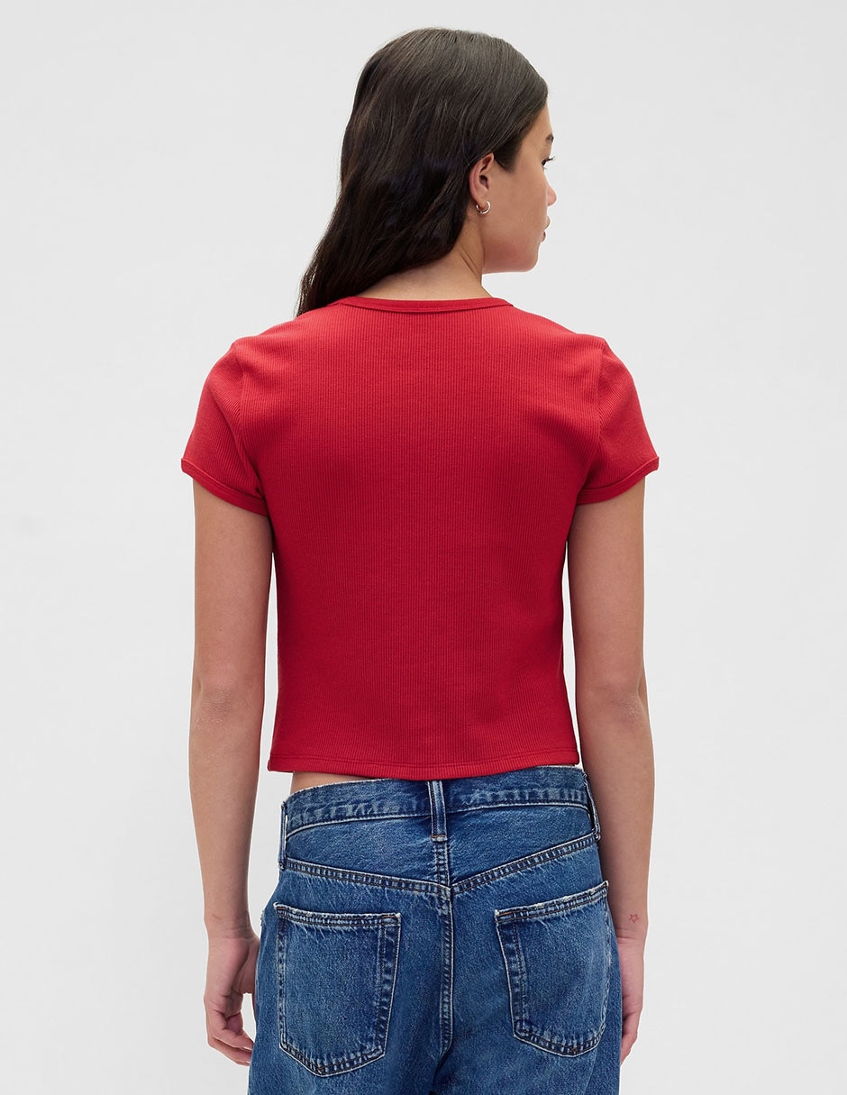 PLAYERA GAP 823303 LISO RE, XXCH, ROJO