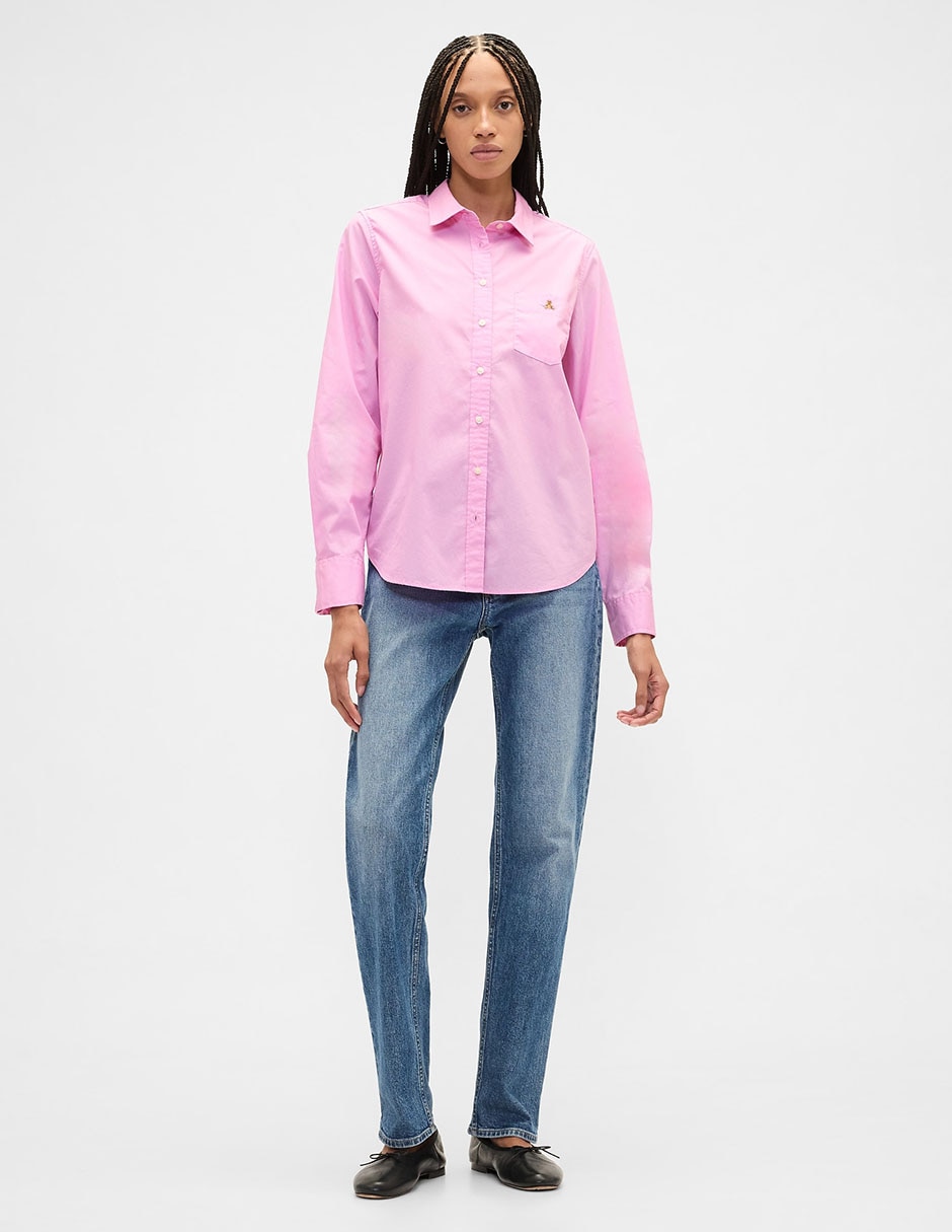 Camisa de algodón manga larga para mujer 2