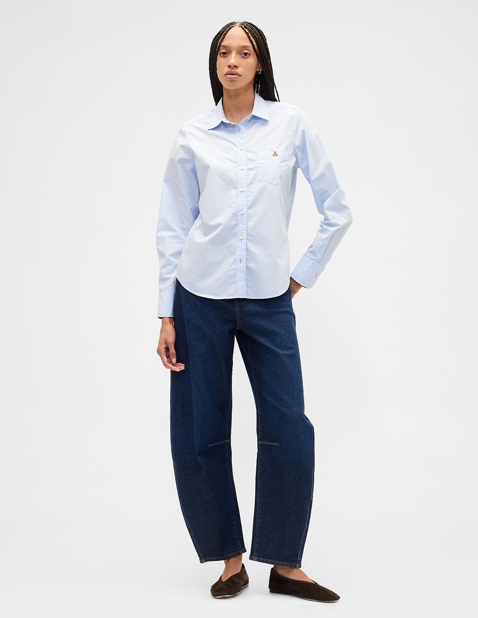 CAMISA GAP 840323 ALGOD, G, AZUL MEDIO