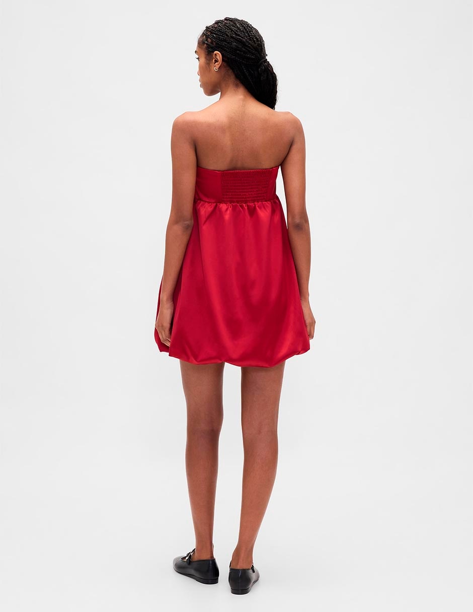 Vestido corto de fiesta escote cuadrado 2