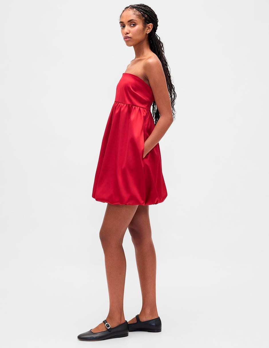 Vestido corto de fiesta escote cuadrado 3