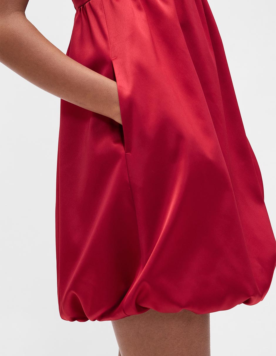 Vestido corto de fiesta escote cuadrado 4