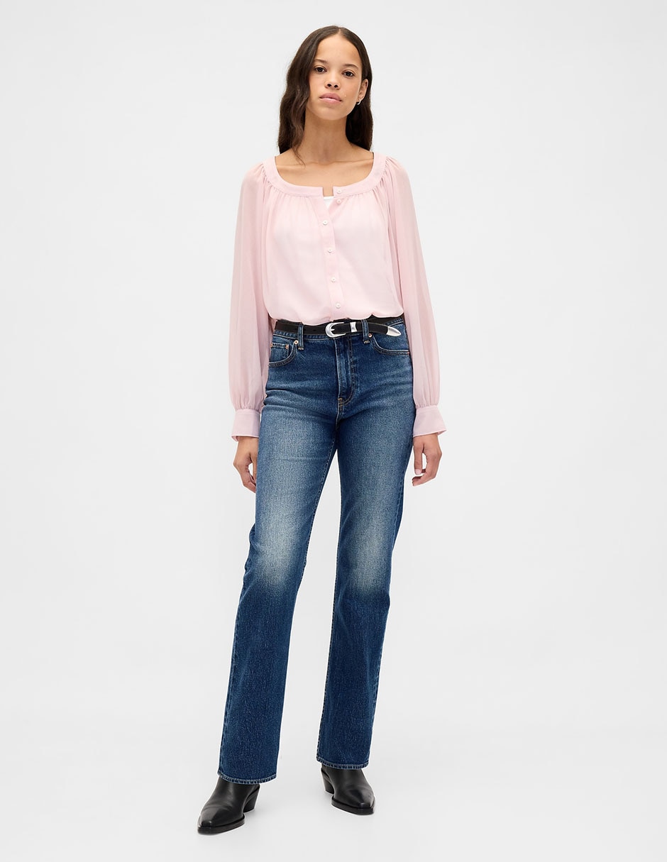 Blusa camisera manga larga para mujer 2