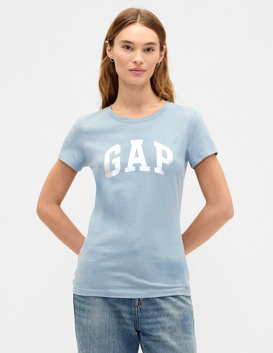 Playera manga corta cuello redondo para mujer