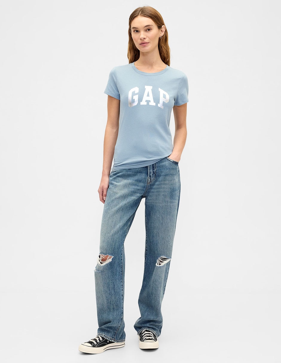 PLAYERA GAP 843334 L, XXCH, AZUL MEDIO