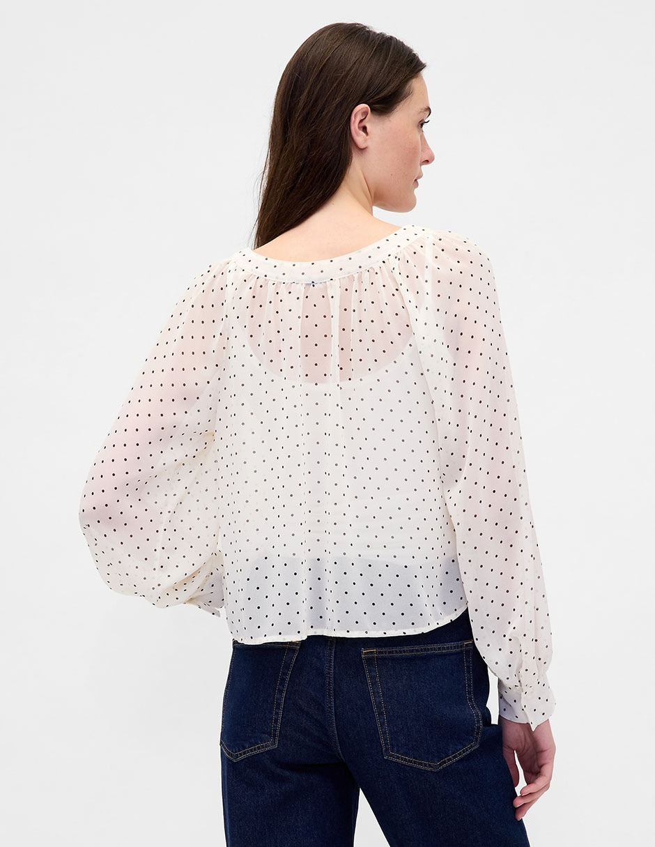 Blusa camisera manga larga para mujer 3