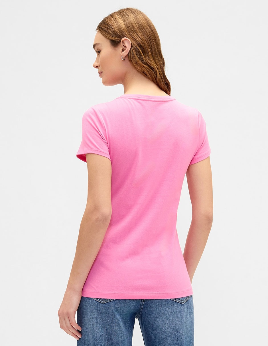 Playera manga corta cuello redondo para mujer 3