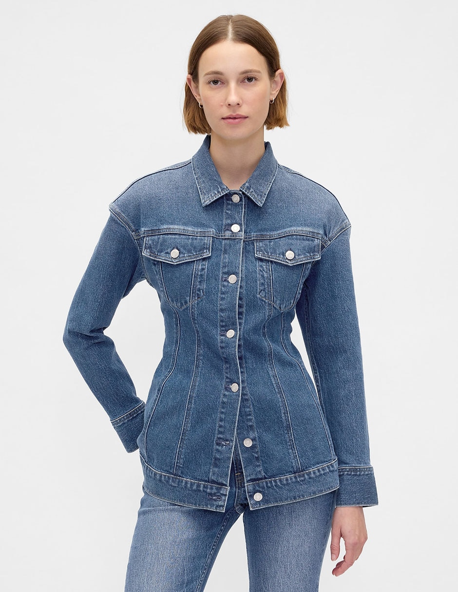 Chamarra casual de mezclilla para mujer