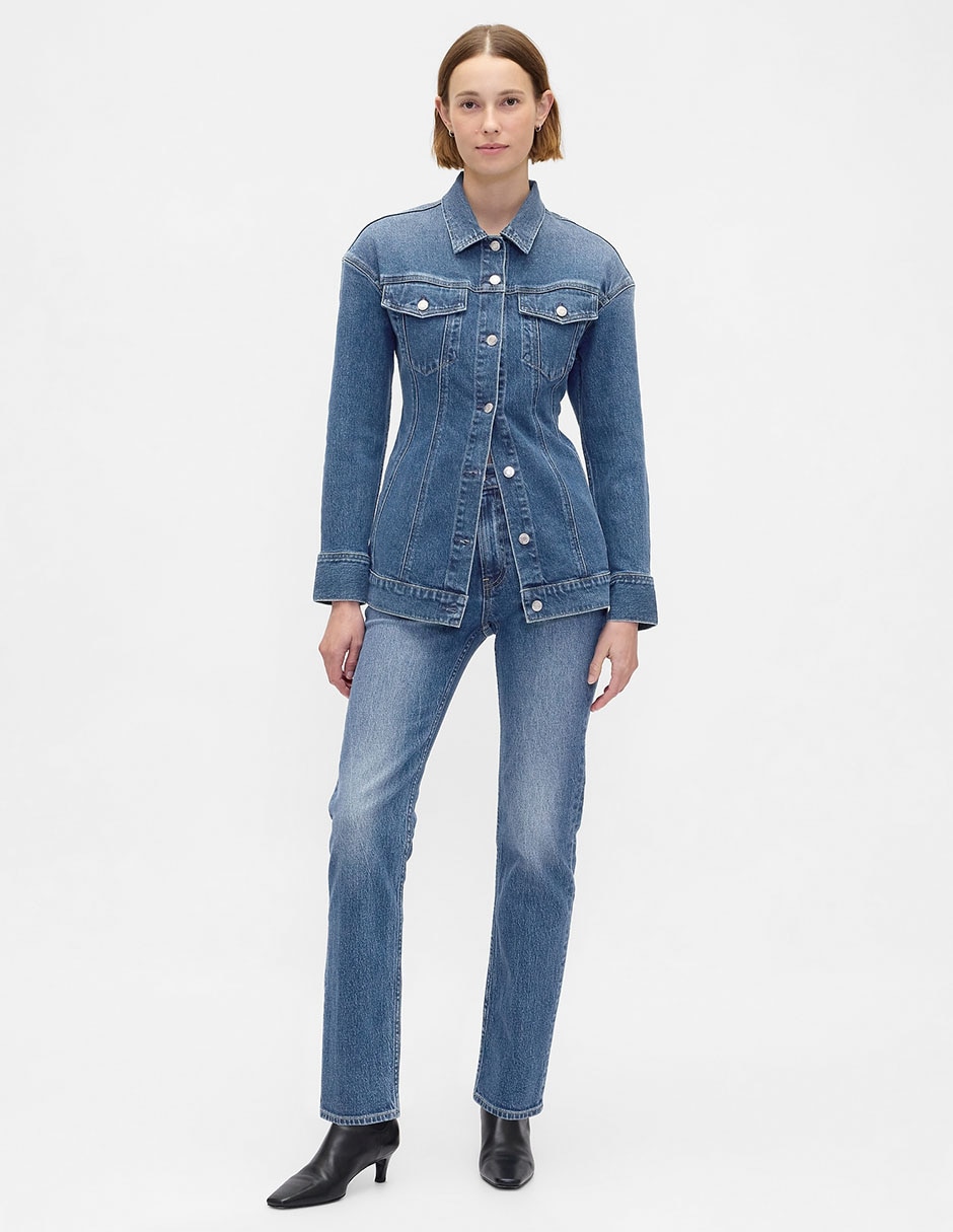 Chamarra casual de mezclilla para mujer 2