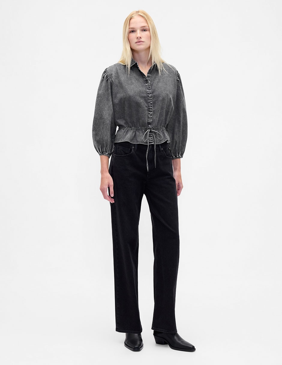 Blusa camisera manga 3/4 para mujer 2