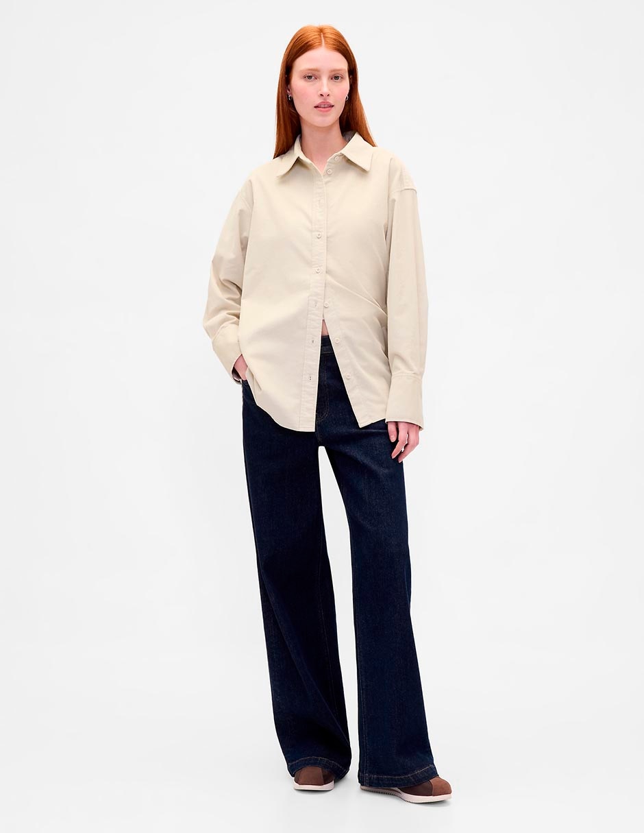 CAMISA GAP 866368 ALGODÓN RE, G, BEIGE