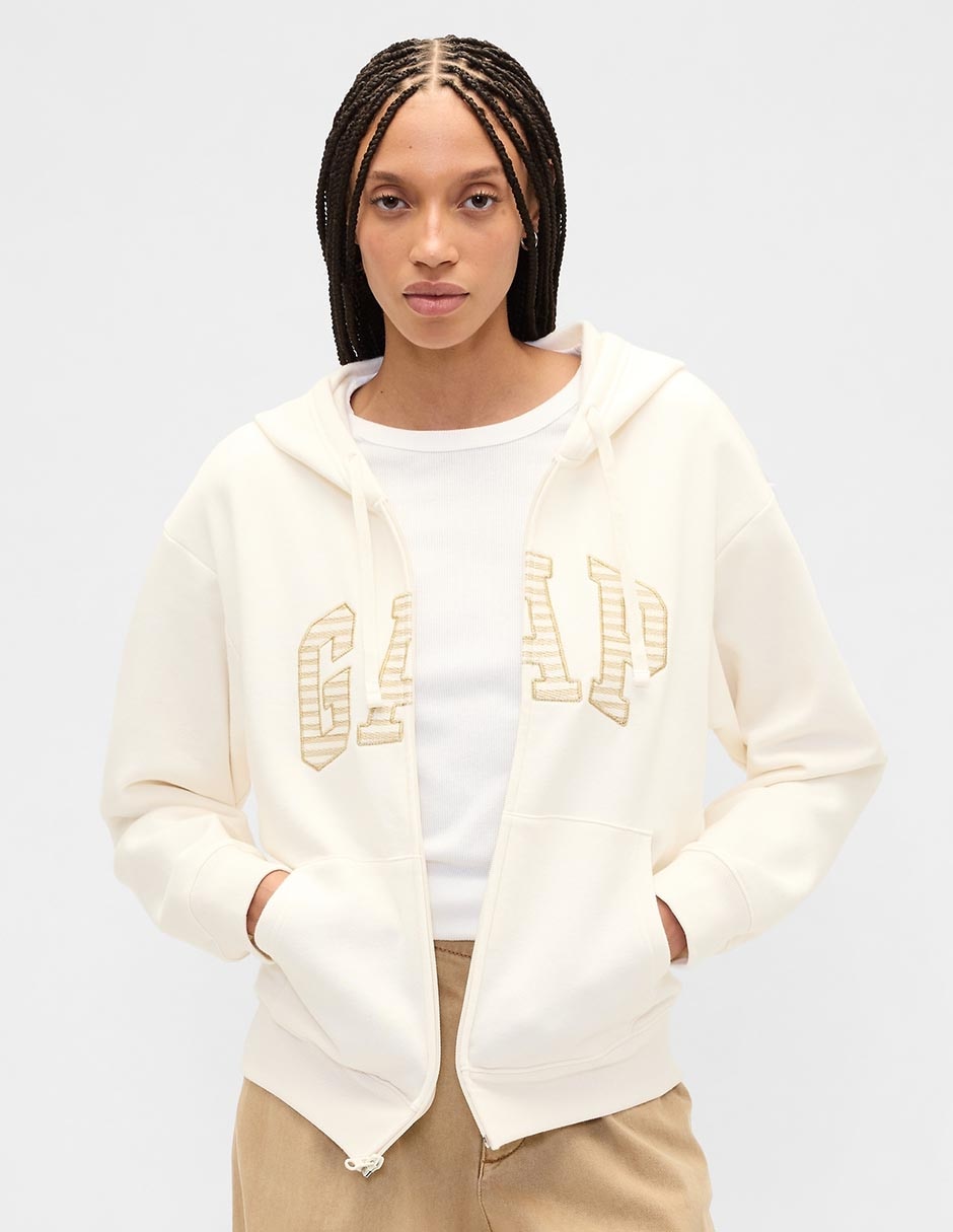 Sudadera con capucha y bolsa para mujer