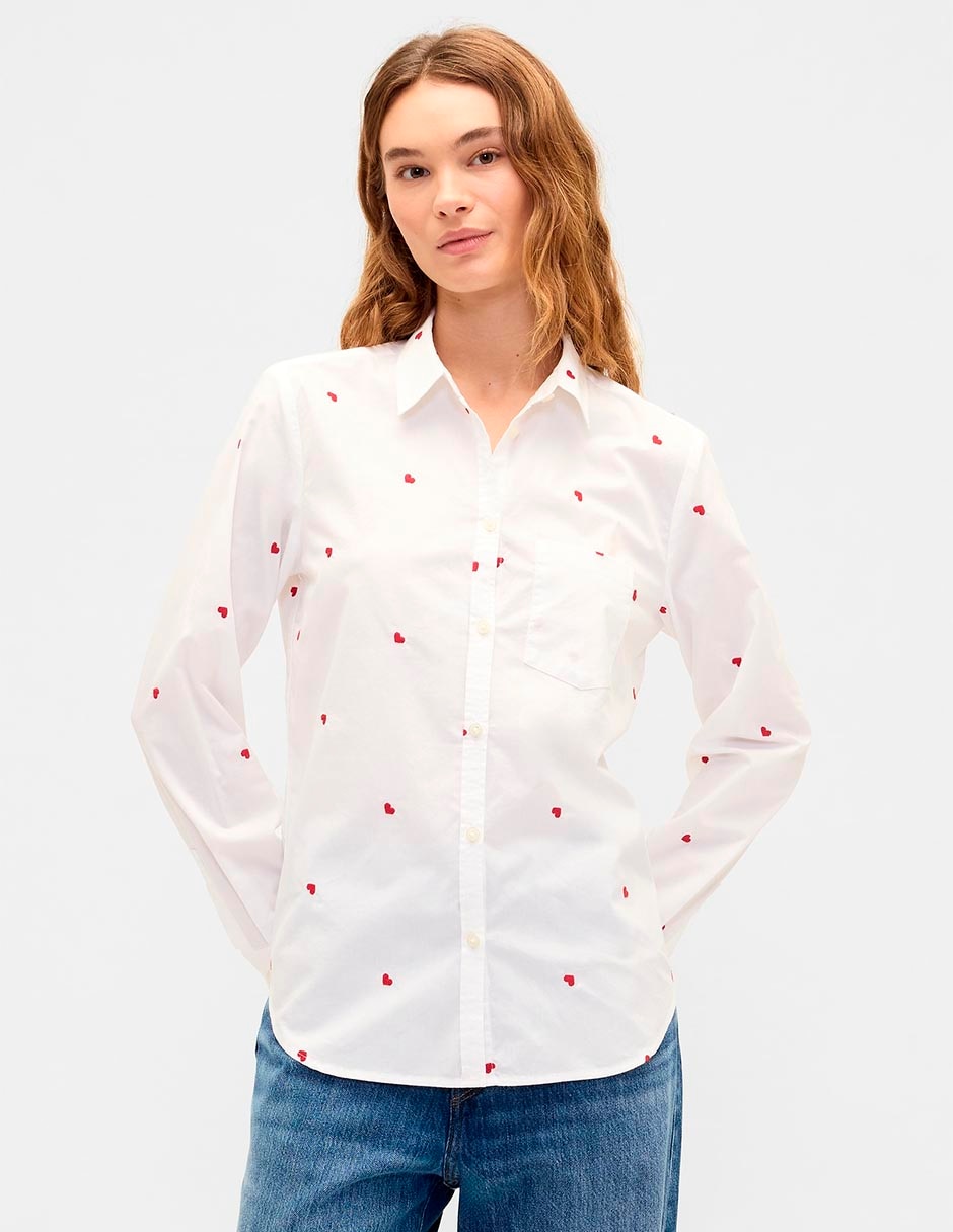 Camisa de algodón manga larga para mujer Camisa de algodón manga larga para mujer