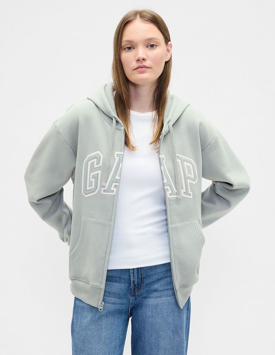 Sudadera con capucha y bolsa para mujer