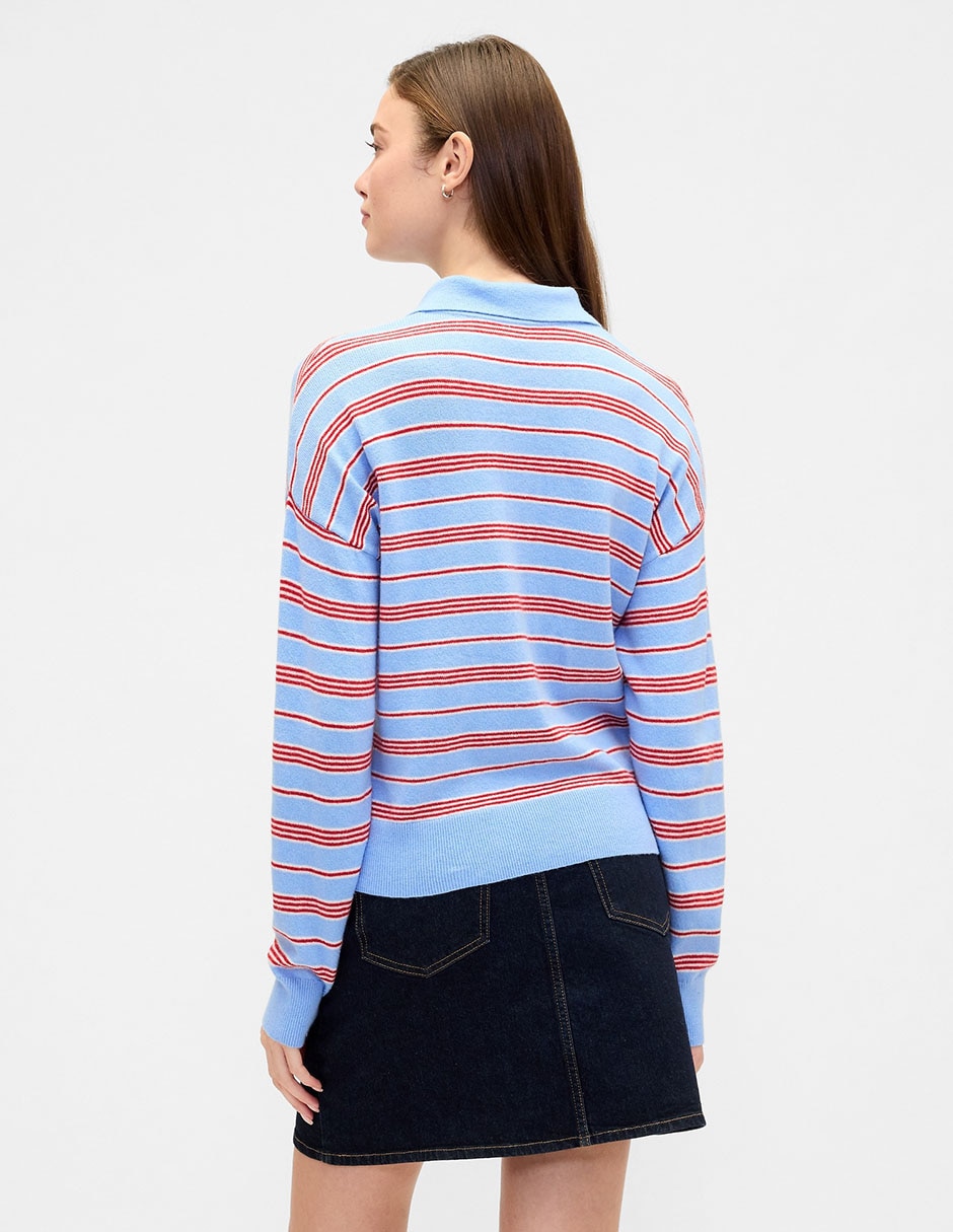 Suéter cuello polo para mujer 2