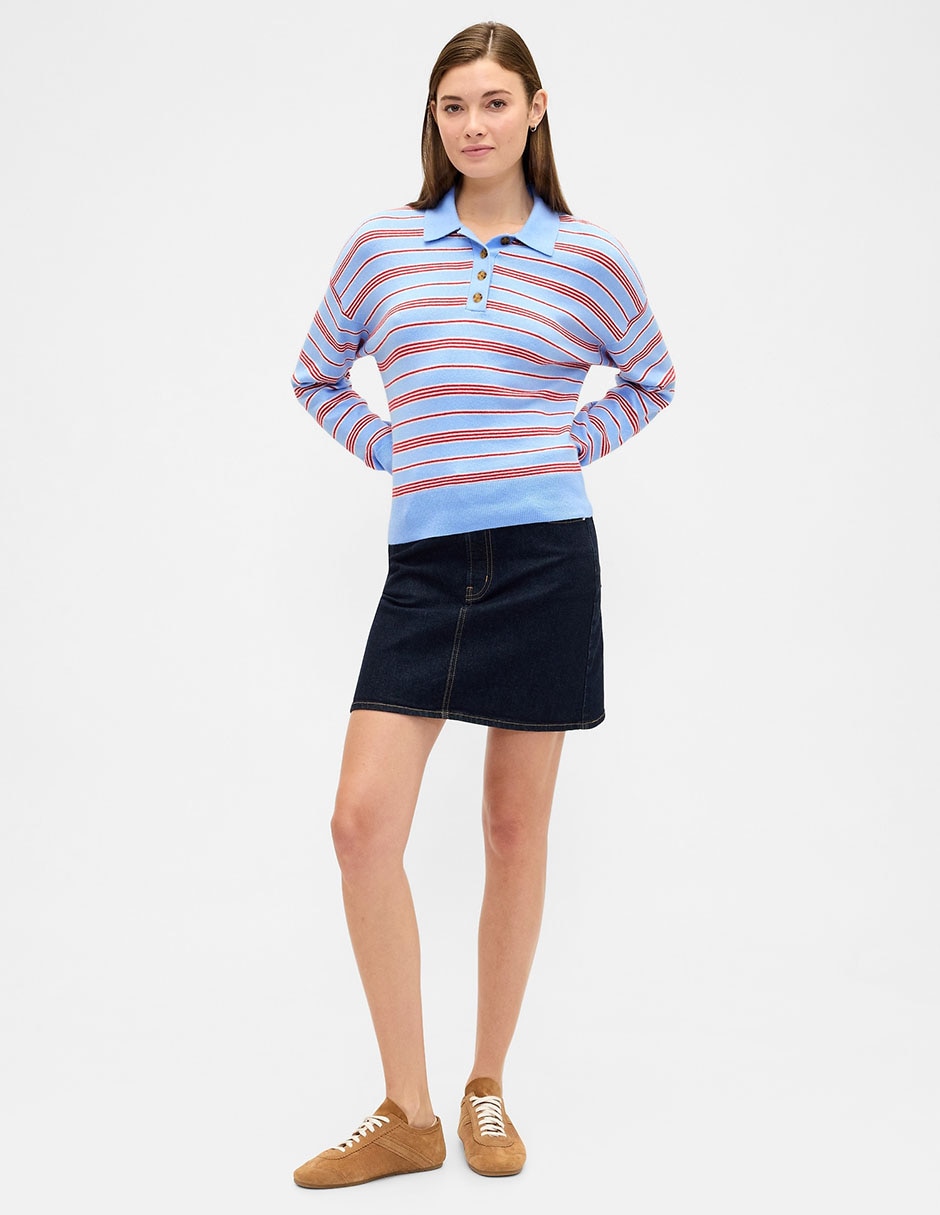 Suéter cuello polo para mujer 3