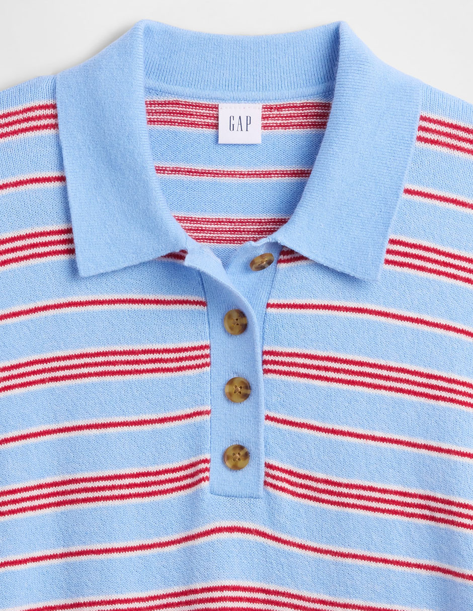 Suéter cuello polo para mujer 4