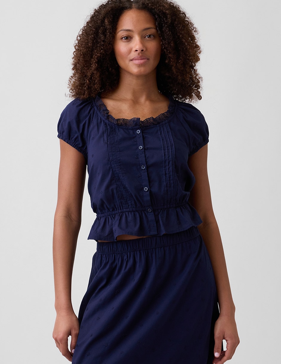 Blusa manga corta para mujer