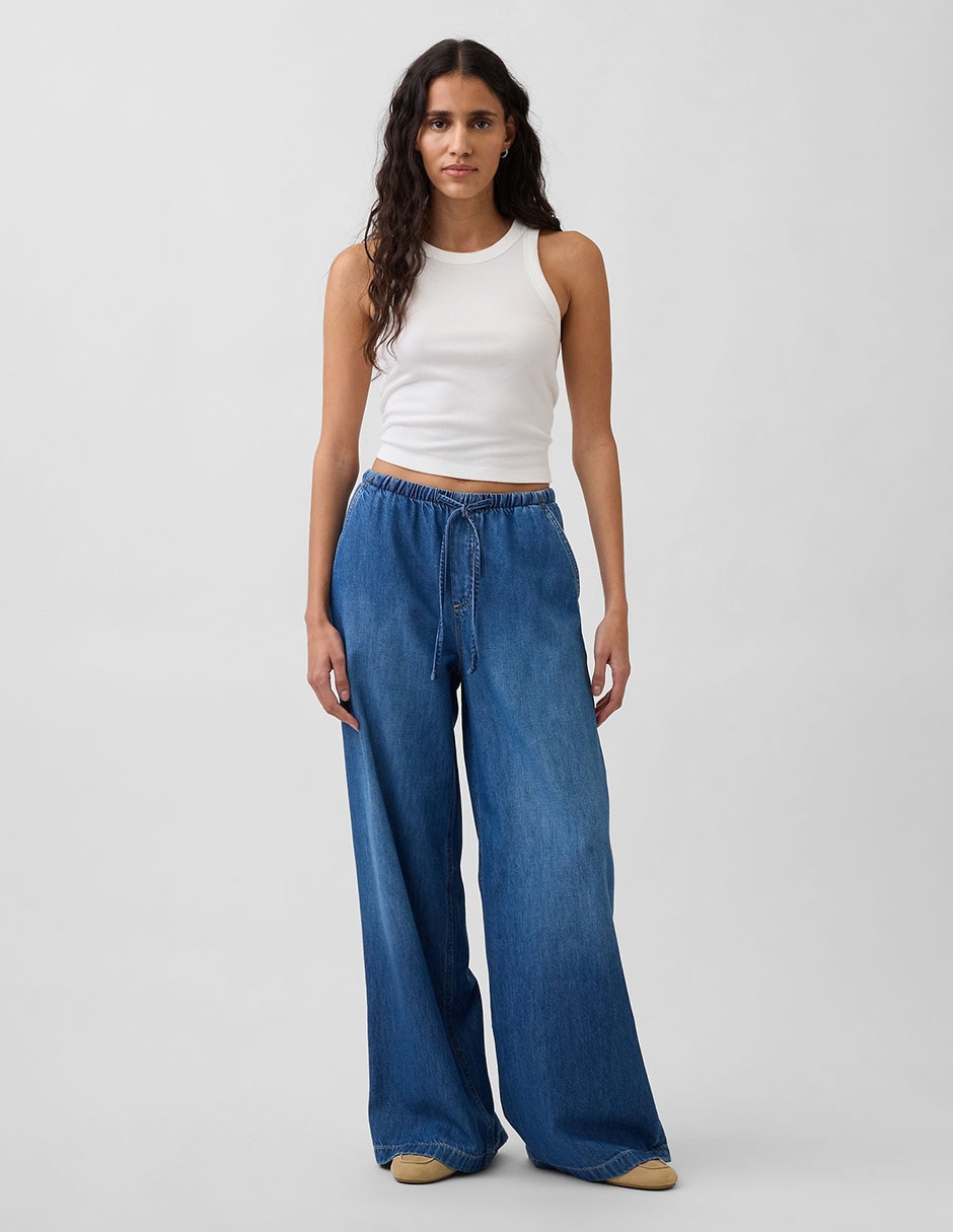 Jeans relaxed wide leg para mujer
