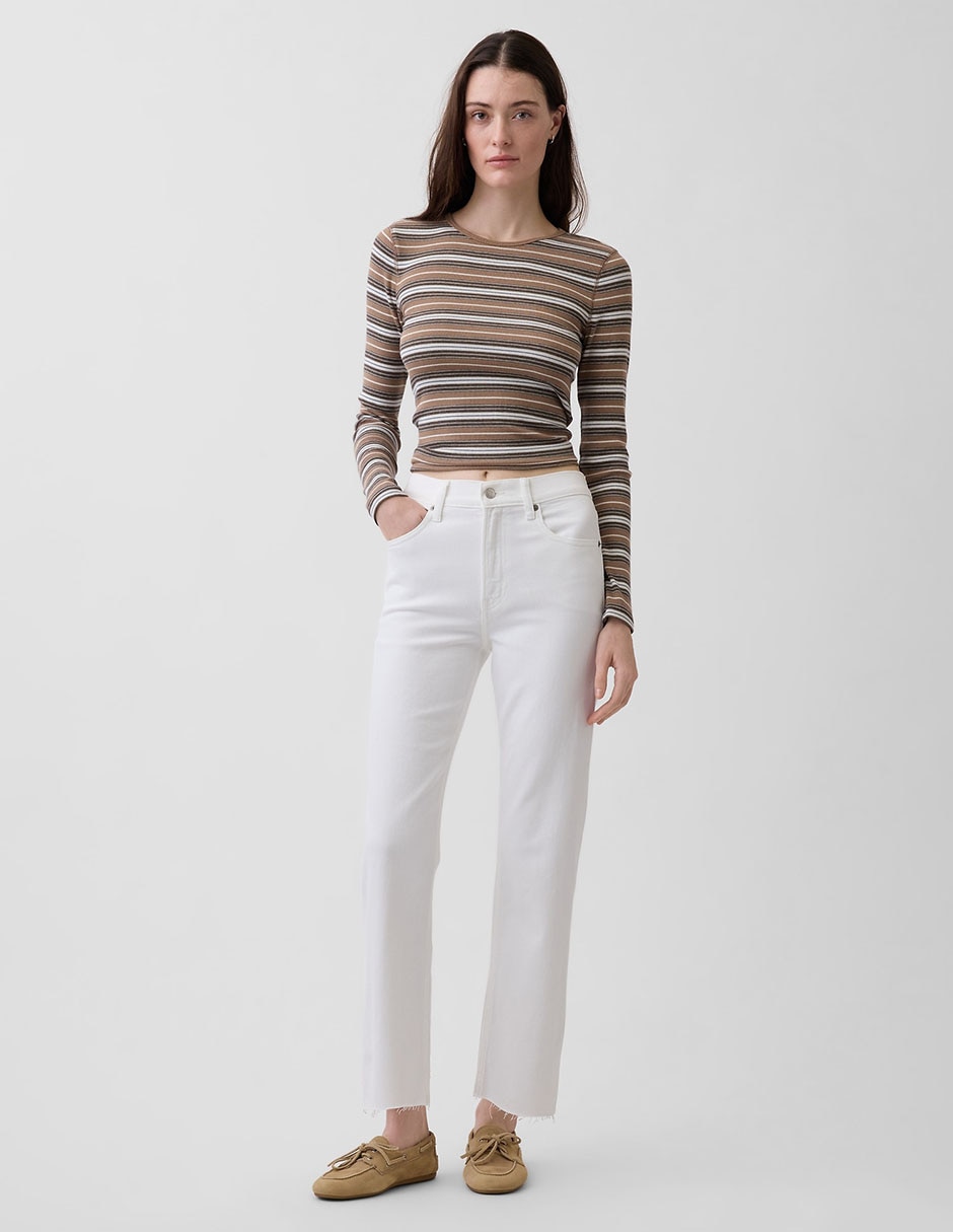 Jeans slim a la cintura para mujer