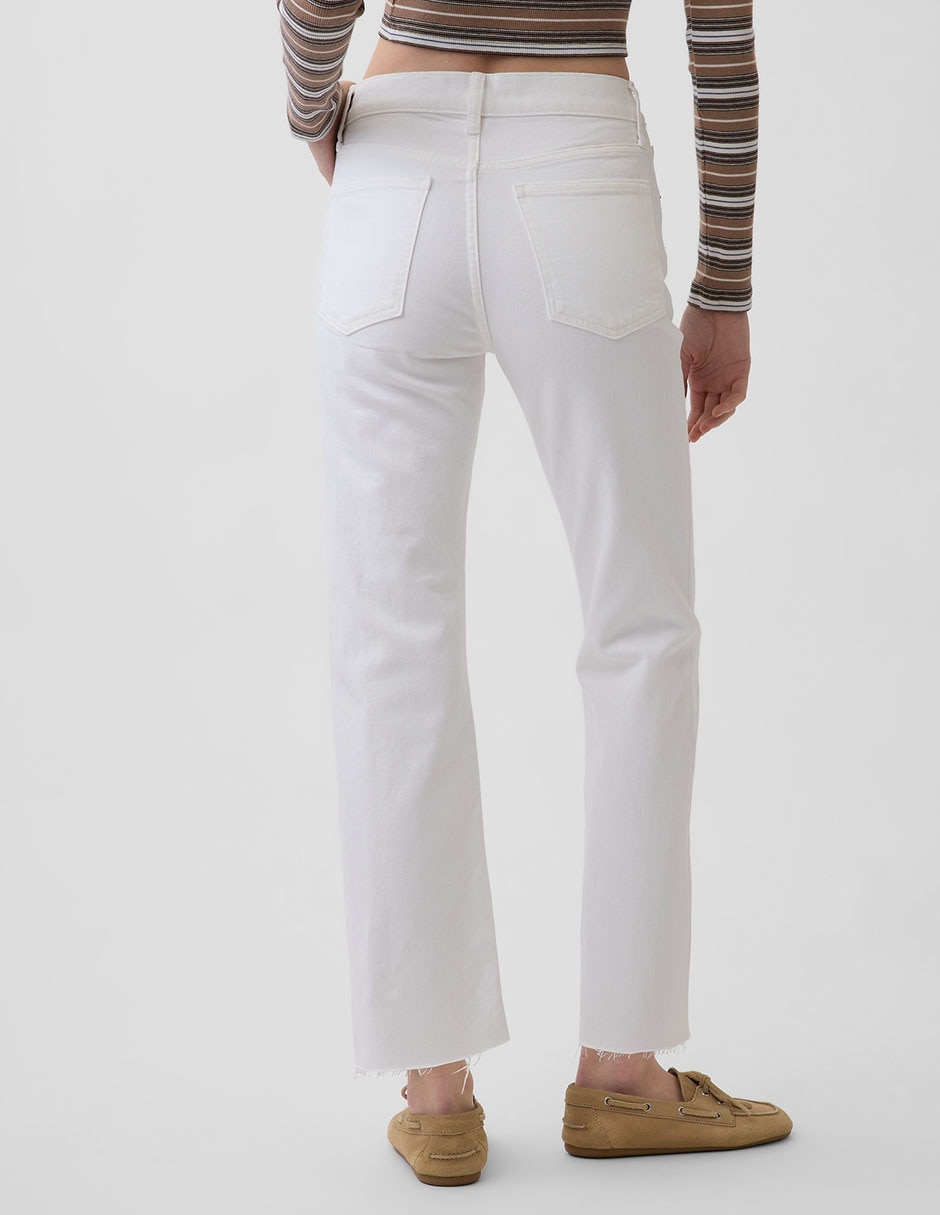 Jeans slim a la cintura para mujer 4