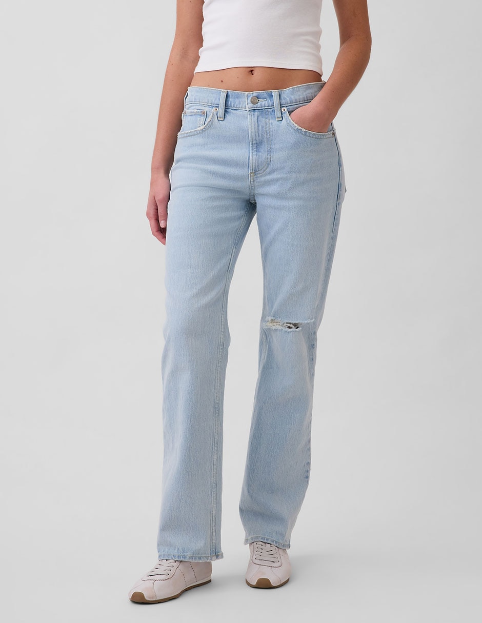 Jeans straight para mujer 2