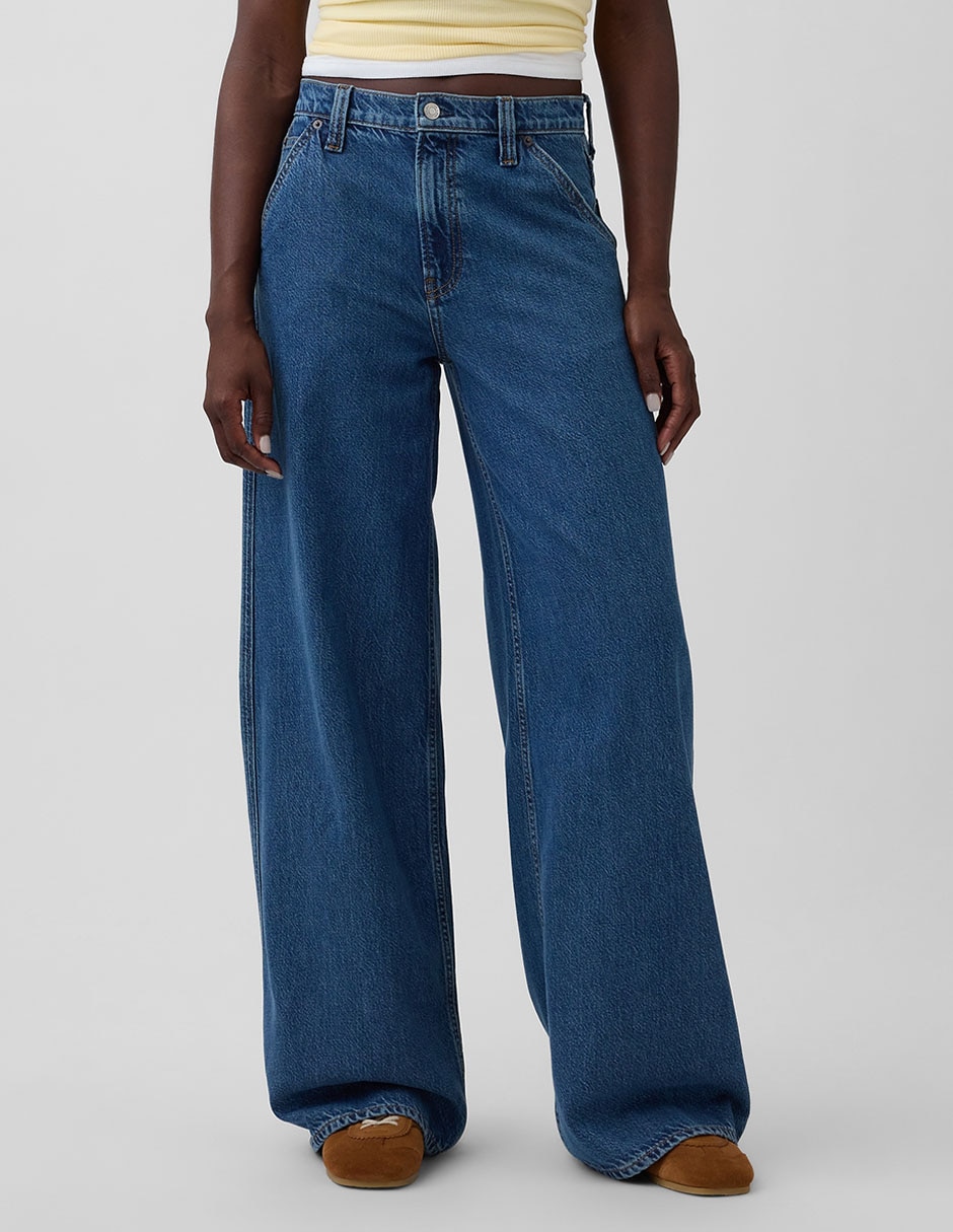 Jeans acampanado baggy para mujer 2