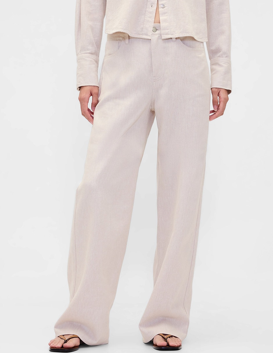 PANTALÓN GAP 877629 BAGGY LI, 6, BEIGE