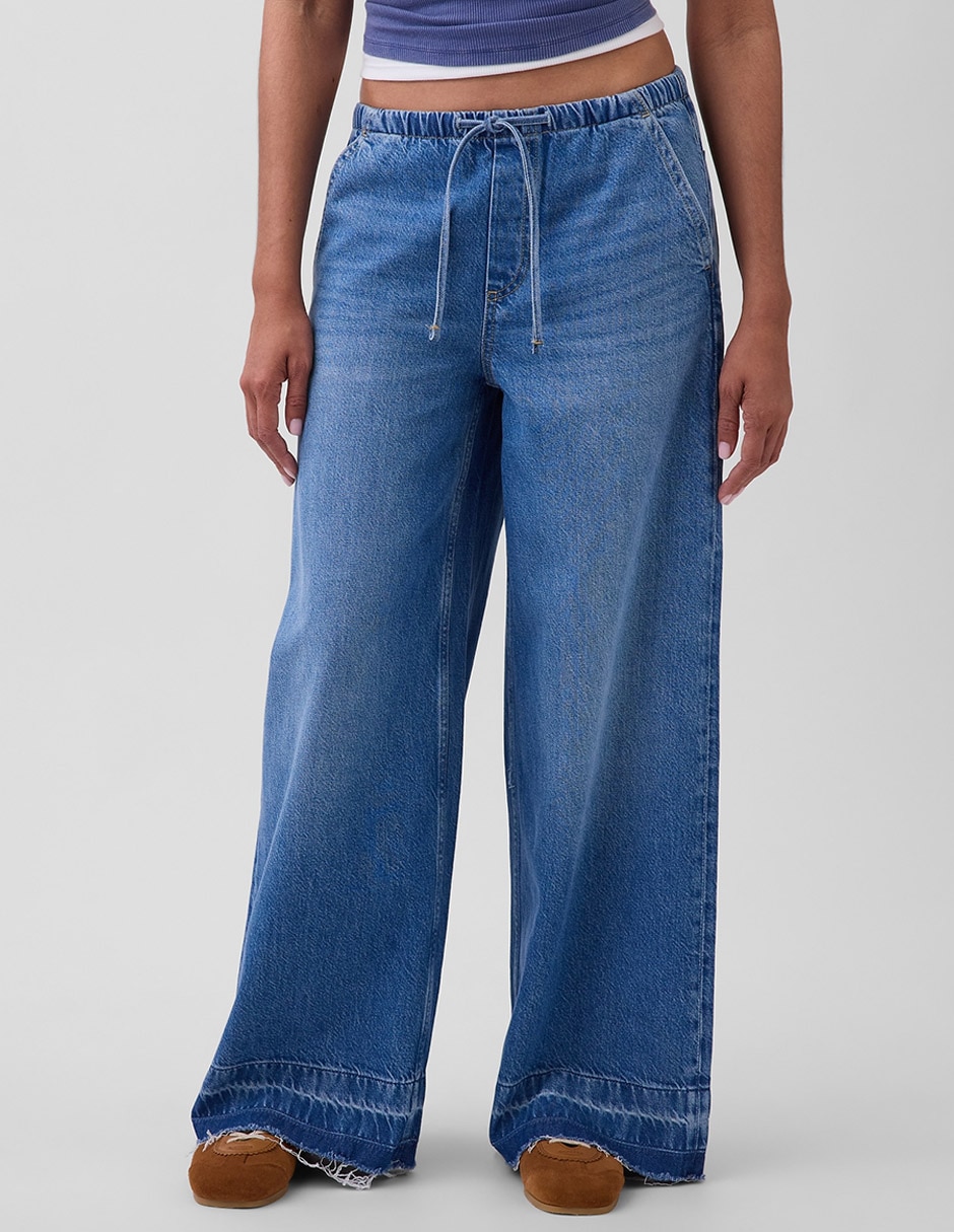 Jeans relaxed wide leg para mujer