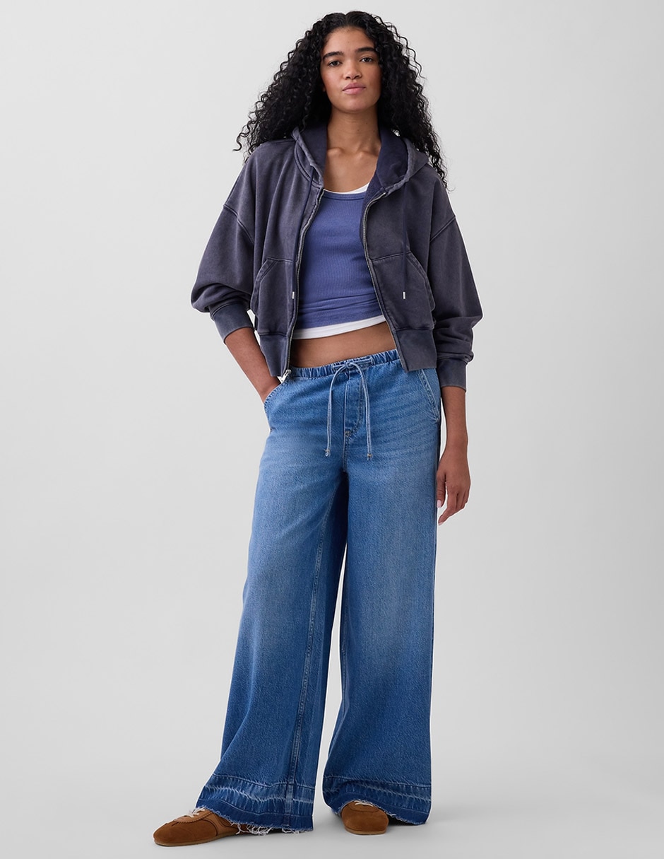Jeans relaxed wide leg para mujer 2