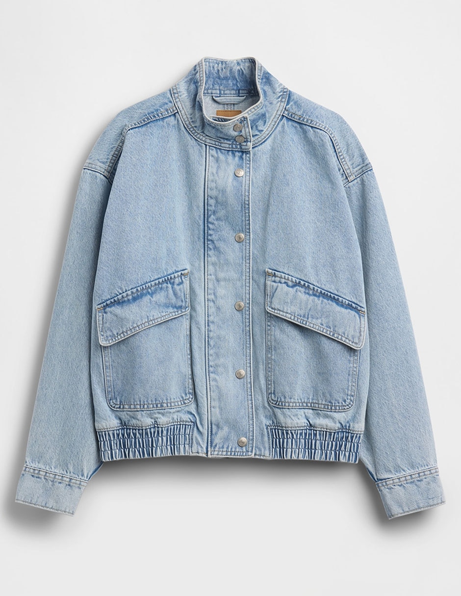 Chamarra bomber de mezclilla para mujer 5