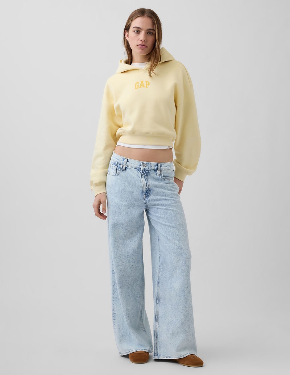 SUDADERA GAP 880827 LOGO, G, AMARILLO