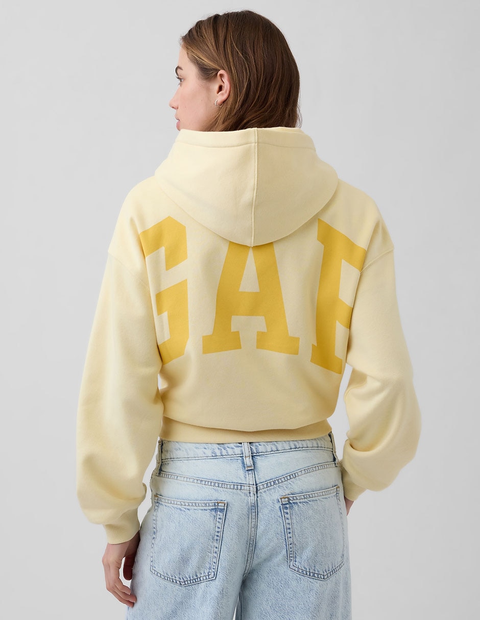 SUDADERA GAP 880827 LOGO, G, AMARILLO