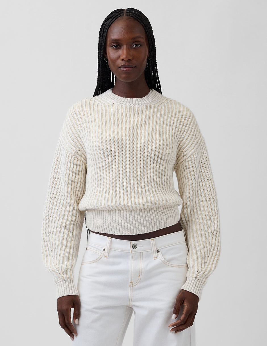 Suéter cuello redondo para mujer
