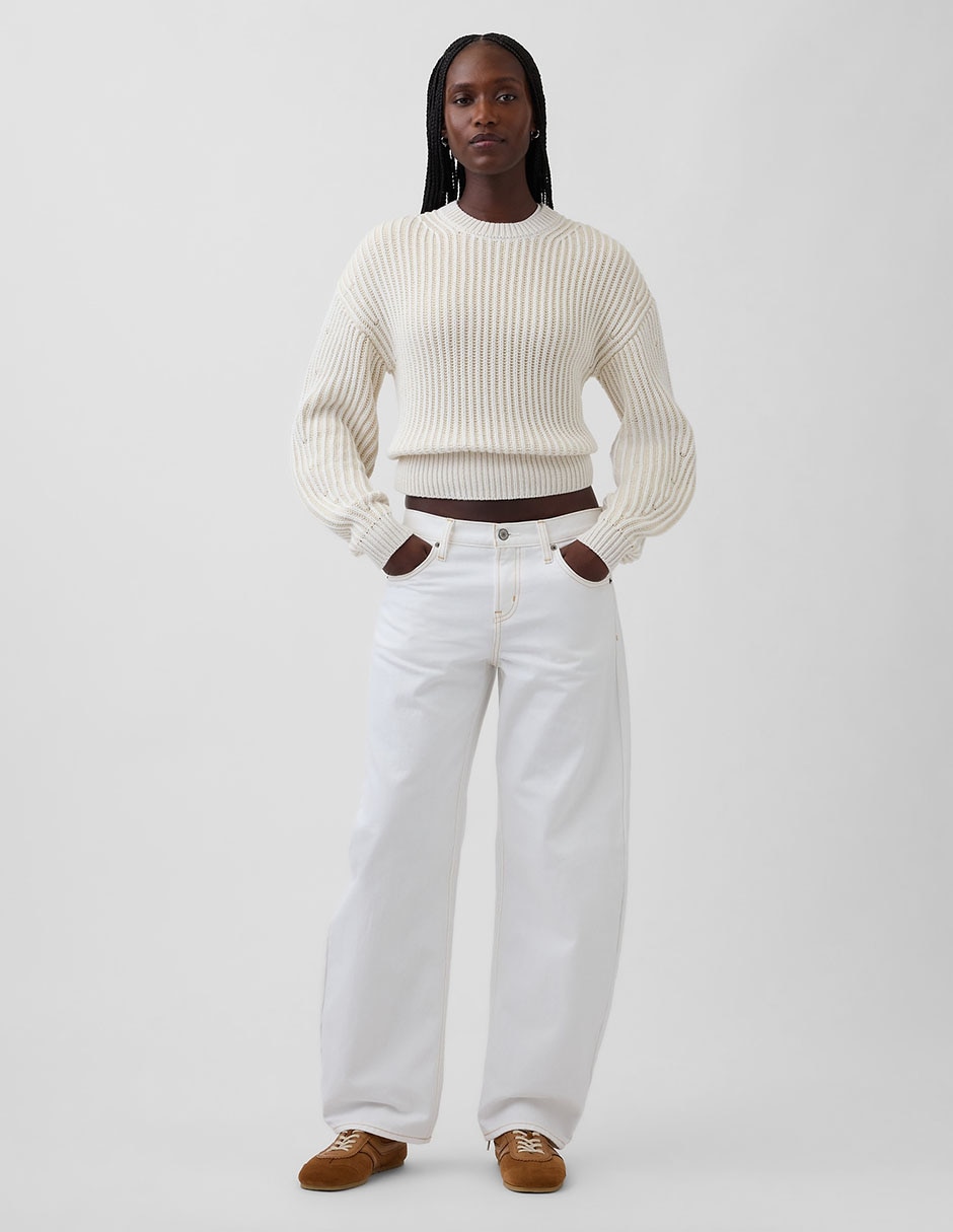 Suéter cuello redondo para mujer 2